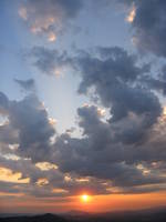 Pr do sol visto do Pico do Jaragu - So Paulo, SP - set/2005